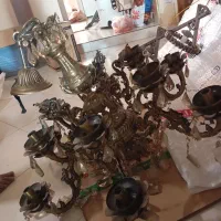 لوستر برنجی دوازده شاخه