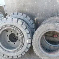تعویض انواع لاستیک توپر لیفتراک در انواع سایز|قطعات یدکی و لوازم جانبی|کاشان, شهرک صنایع کارگاهی امیرکبیر|دیوار