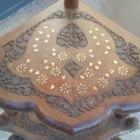 طاقچه چوب ساج و صفحه میز روستیک|کلکسیون اشیاء عتیقه|شیراز, شاهچراغ|دیوار