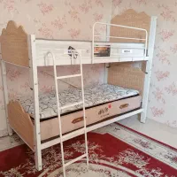 تخت خواب یکنفره و دوطبقه وکیوم گلدار مدل رز|تخت و سرویس خواب|مشهد, سپاد|دیوار