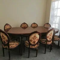 یک دست مبلمان نیم استیل با میزی نهارخوری ۱۰ نفره|مبلمان خانگی و میز عسلی|یزد, |دیوار