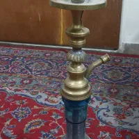تنه قلیان برنجی با شیشه