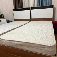 دو تخت یک نفره90در180 با تشکvistarدر حد نو|تخت و سرویس خواب|شیراز, ارم|دیوار