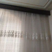 پرده  تور نقش دار  همراه با آستری و کتیبه