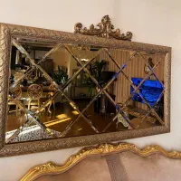 آینه برنز با قاب پتینه