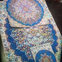 ترمه رومیزی طلاکوب ابریشمی پشت ساتن نونومناسب یلدا