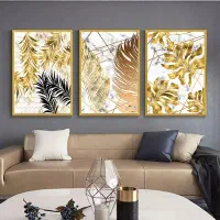 تابلو سه تیکه فریم طلایی