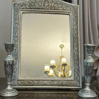 فروش آینه و شمعدان طرح نقره سیاه قلم