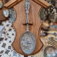 جفت قاشق کلکسیونی آنتیک|کلکسیون اشیاء عتیقه|تهران, مرزداران|دیوار