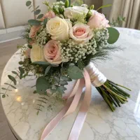 دسته گل عروس و تزیین ماشین عروس|گل و گیاه طبیعی|مشهد, محمدآباد|دیوار