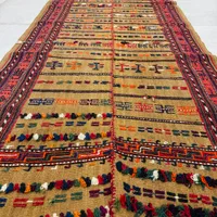 گلیم جاجیم سفره دوتکه سوزنی آنتیک دستبافت
