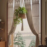 اکسسوری مکرومه پرده|صنایع دستی و سایر لوازم تزئینی|ایزدشهر, |دیوار