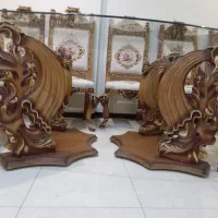 میز غذاخوری استیل ۶ نفره کلاسیک(لاله واژگون)