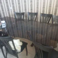 نهارخوری ۸ نفره روکش چرم شیک