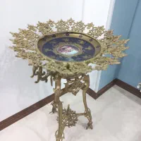 میوه خوری برنجی پایه دار بزرگ