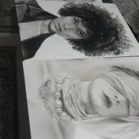 چهره سیاه‌قلم/روز مادر/روز زن/ شب یلدا|تابلو، نقاشی، عکس|مشهد, نوید|دیوار