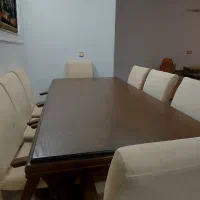 میز غذاخوری 8نفره با 8 عدد صندلی نو جنس عالی