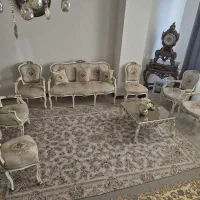 مبل ۹ نفره ۲ گل چوب راش