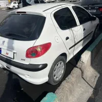 ماشین 206تیپ 5سفید بی رنگ درحد