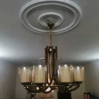 لوستر ۷ شعله در حد نو|لوستر و چراغ آویز|باقرشهر, |دیوار