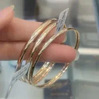 النگو طلا مدل آینه ای سایز دو