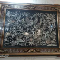 تابلو قلمزنی طرح گل و مرغ سایز 70در90|صنایع دستی و سایر لوازم تزئینی|اصفهان, ملک|دیوار