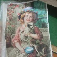 تابلو فرش نیمه کاره طرح لیندا