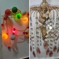 لوستروچراغ آویز.ریسه چراغ توپی