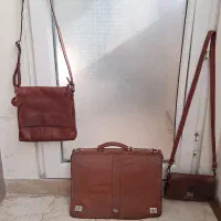 مجموعه کیف چرم مردانه و زنانه