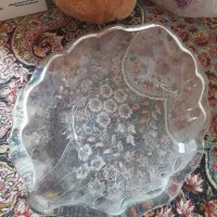 میوه خوری شیرینی خوری بلور برگی پذیرایی دیس سینی