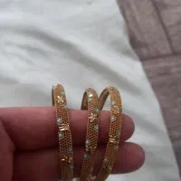 ۳ عدد النگو رنگ ثابت طلا روس