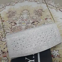 کفش مجلسی کارشده سایز ۴۰ و کیف ست نقره ای|کیف، کفش، کمربند|تهران, خانی آباد نو جنوبی|دیوار