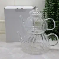 کتری و قوری پیرکس شفاف شعله مستقیم