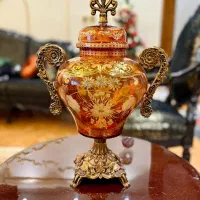 کریستال دو پوست طلا کوب ثابت گلدکیش رانر دیوار کوب|ظروف سرو و پذیرایی|تهران, سردارجنگل|دیوار