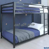 تخت دوطبقه فلزی سفارشی (صنایع فلزی نوری)|تخت و سرویس خواب|مشهد, بهمن|دیوار