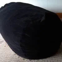 مبل شنی مخمل مشکی ۳ نفره