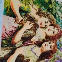 قالیچه دست بافت طرح سه خواهر
