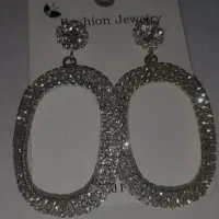 گشواره تمام نگین مجلسی ارسال رایگان