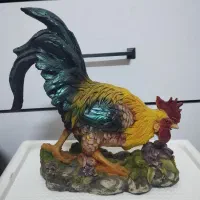 مرغ و خروس دکوری. لگن یا وان بزرگ