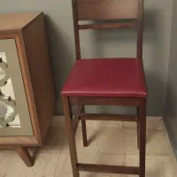 دو عدد صندلی اُپن خارجی بدنه چوب ،روکش چرم درحد نو