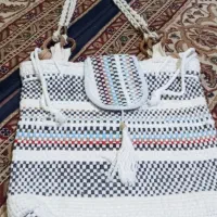 کیف دوشی مکرومه دستباف زیبا