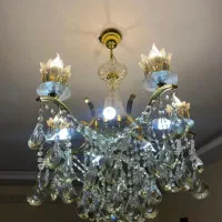 لوستر ۵ شاخه ۱۰ شعله ۲ عدد|لوستر و چراغ آویز|پردیس, فاز ۱۱|دیوار