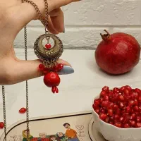 گردنبند سیاه قلم یلدا|بدلیجات|آران و بیدگل, |دیوار