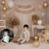 ادیت عکس عکس تولد آتلیه‌ای ترمیم عکس قدیمی