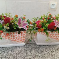 گل مصنوعی باگلدون سرامیکی