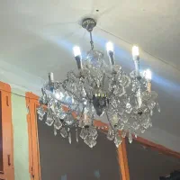 لوستر ۱۰ شاخه برنجی عتیقه