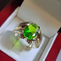 انگشتر جواهری زبرجد و یاقوت برمه