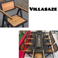 میزوصندلی باغی/صندی پایه هشتی کافه رستورانی