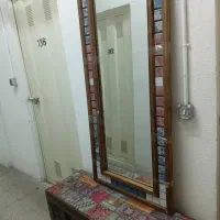 جا کفشی و آینه چوبی طرح سنتی