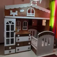 تخت دو طبقه کودک در حد نو